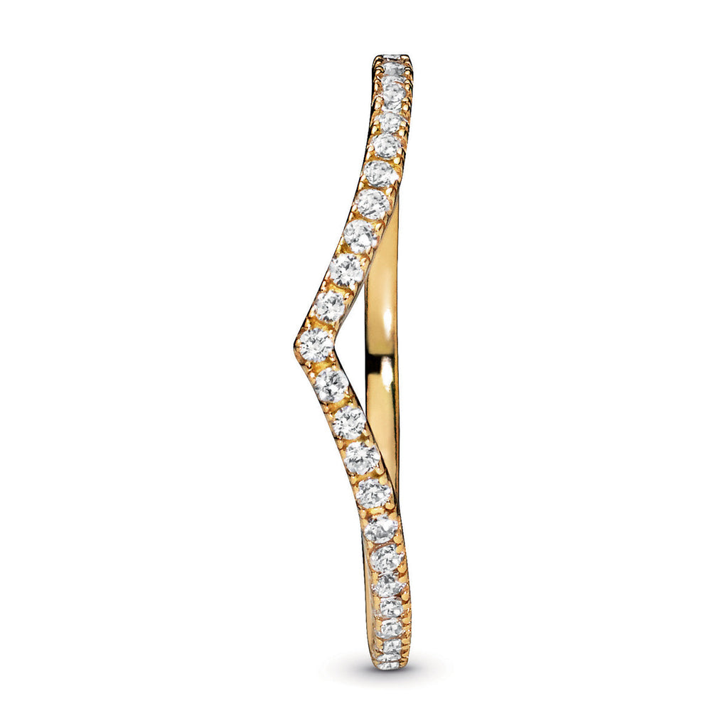 Pandora Sparkling Wishbone Ring