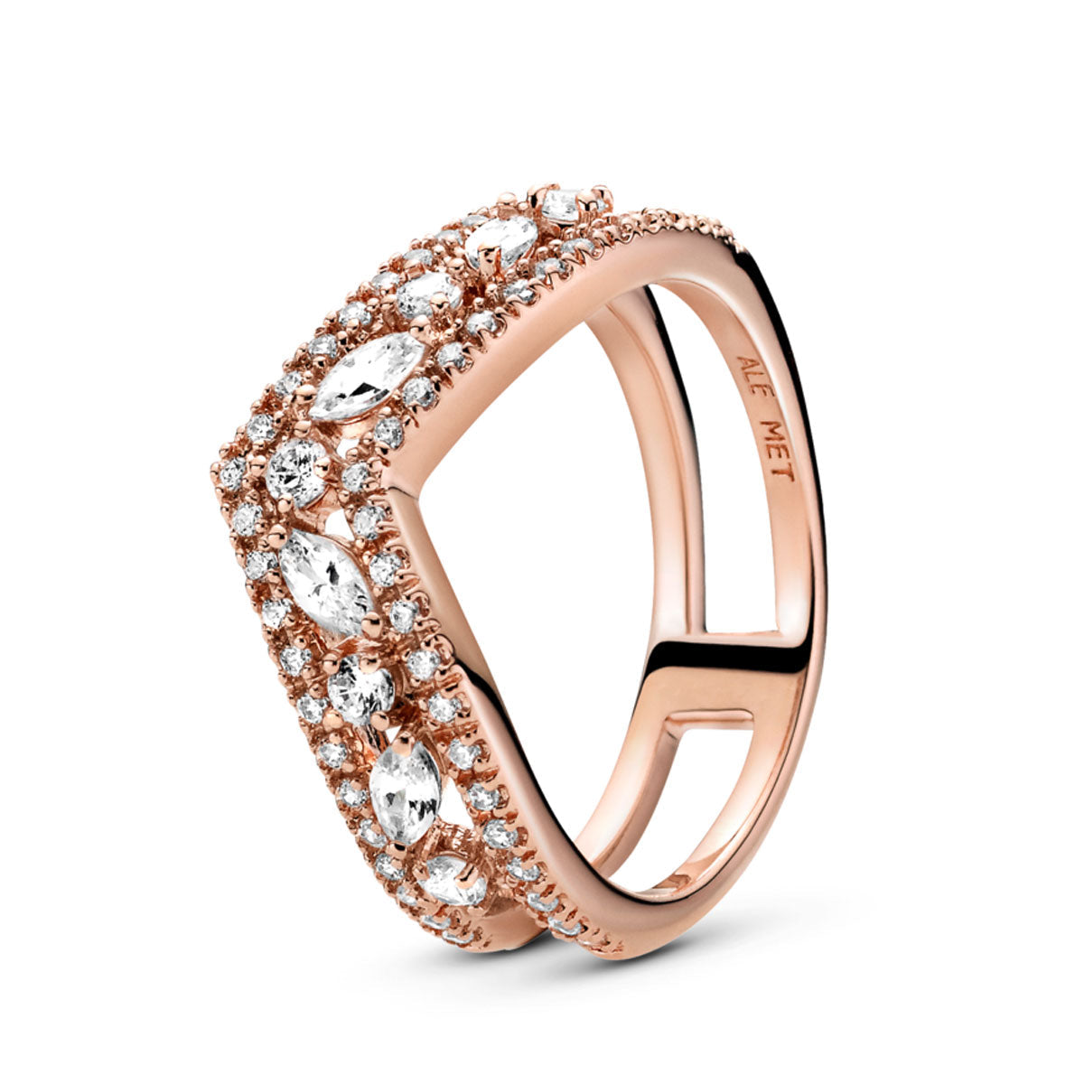 Pandora Sparkling Marquise Double Wishbone Ring