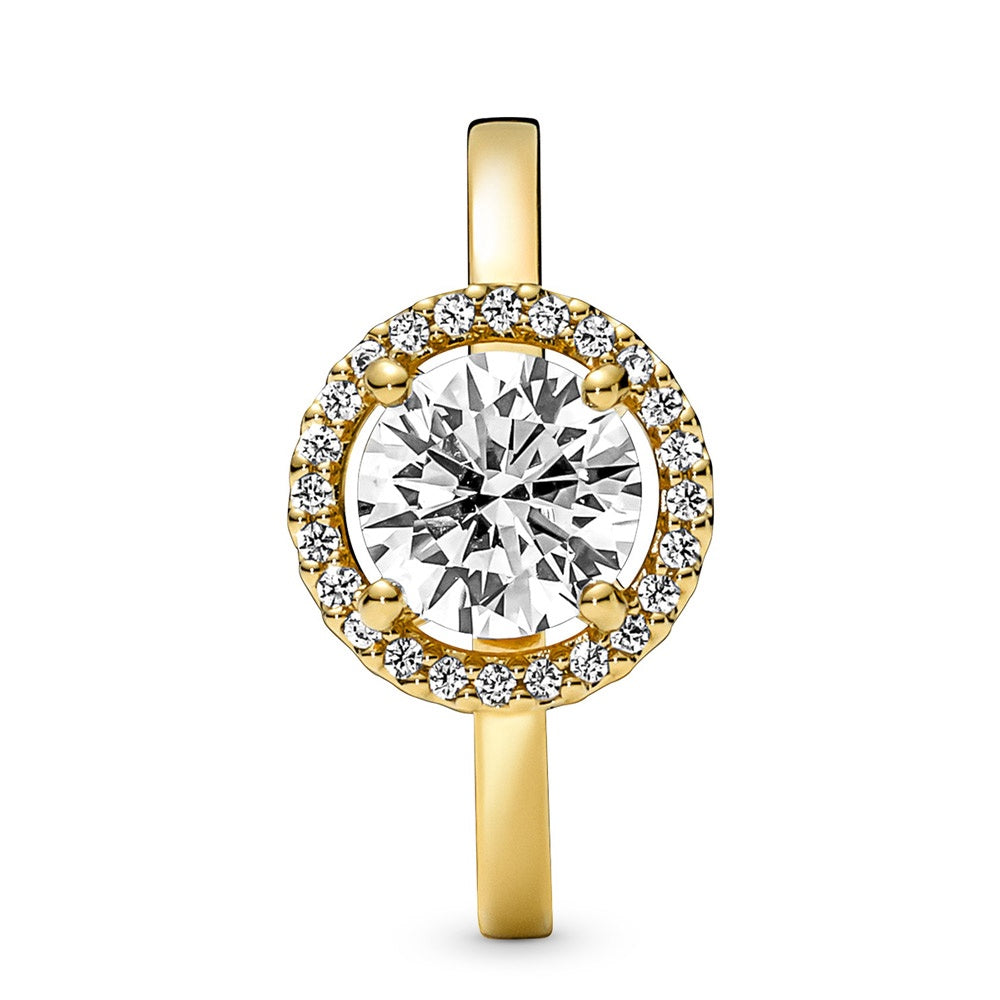 Pandora Sparkling Round Halo Ring