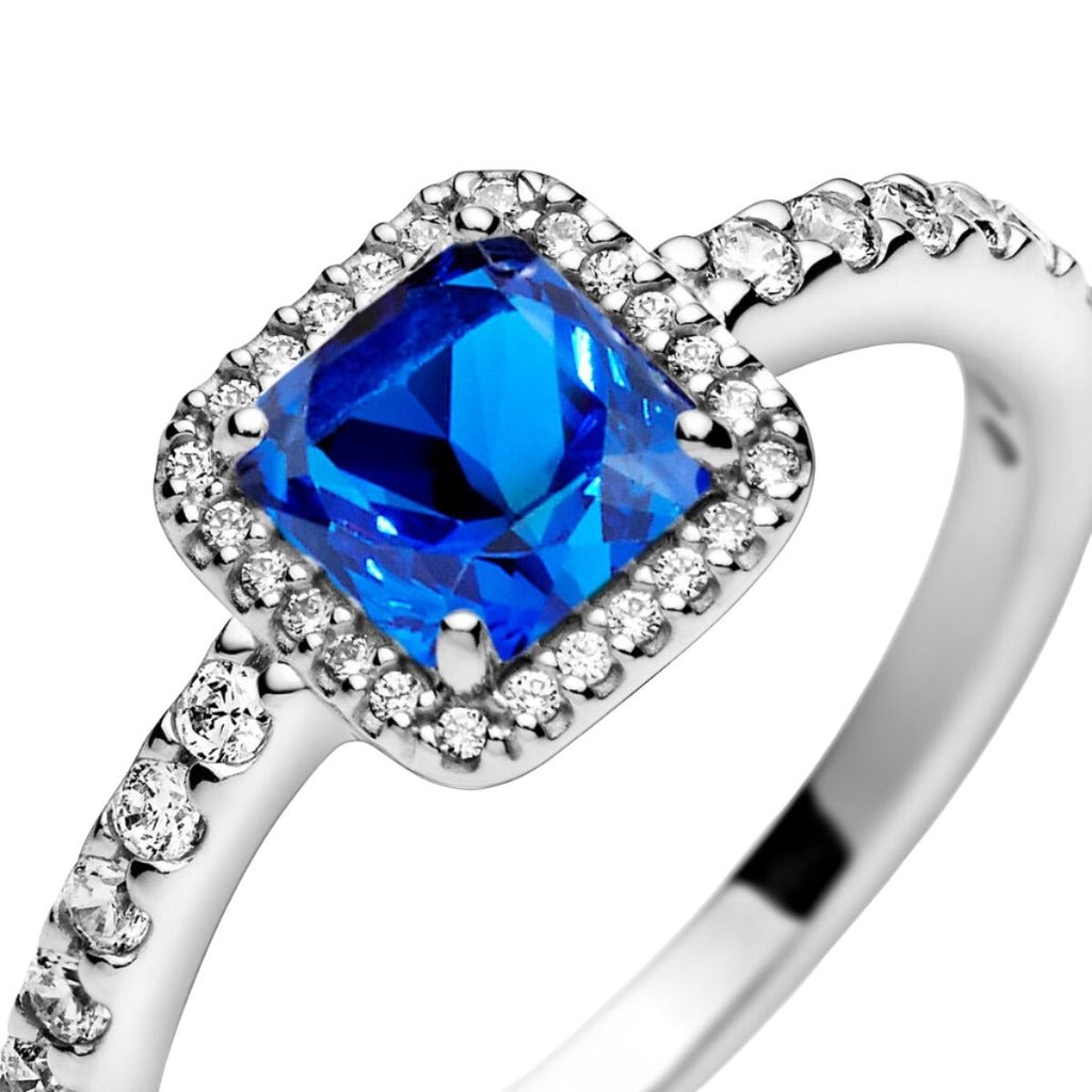 Pandora Square Sparkle Halo Ring