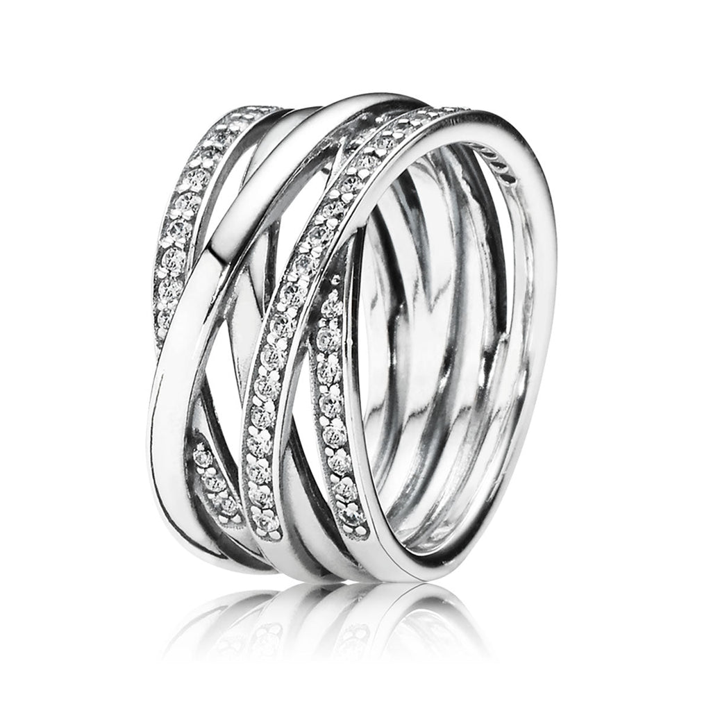 Pandora Sparkling & Polished Lines Ring