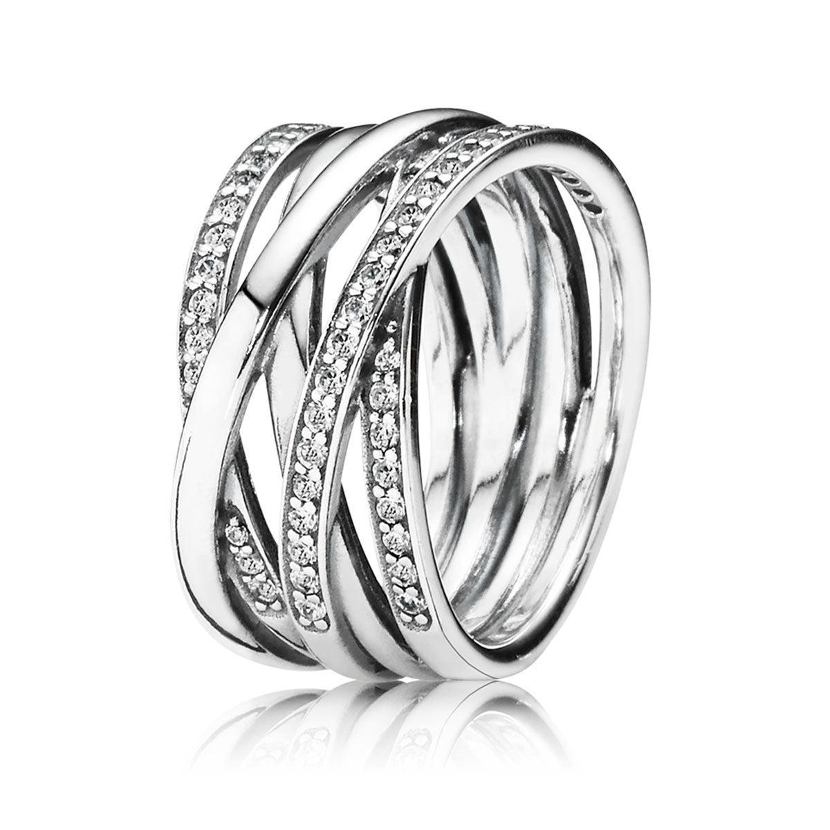 Pandora Sparkling & Polished Lines Ring