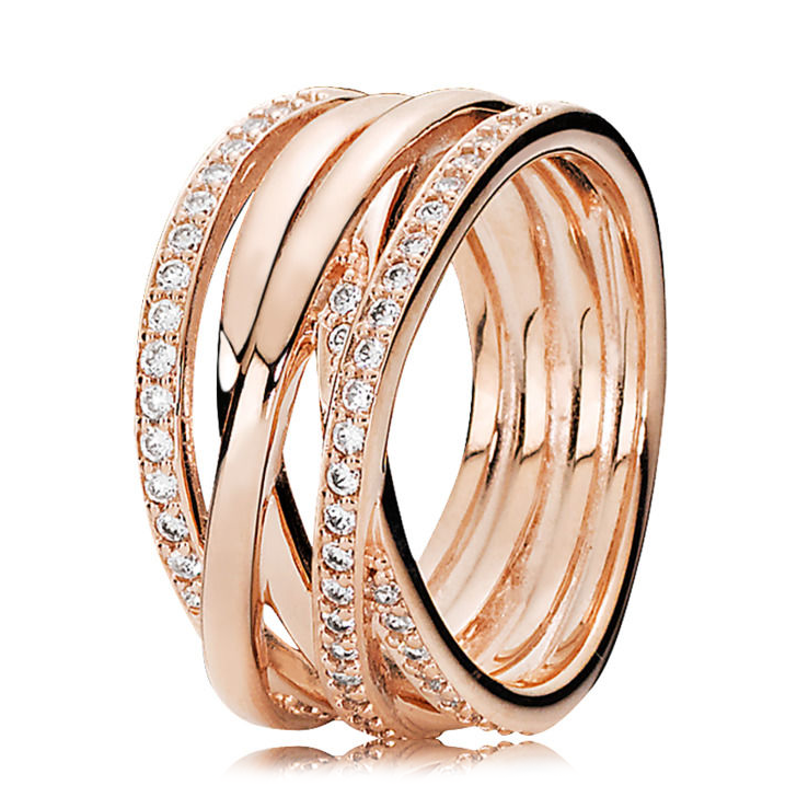 Pandora Sparkling & Polished Lines Ring