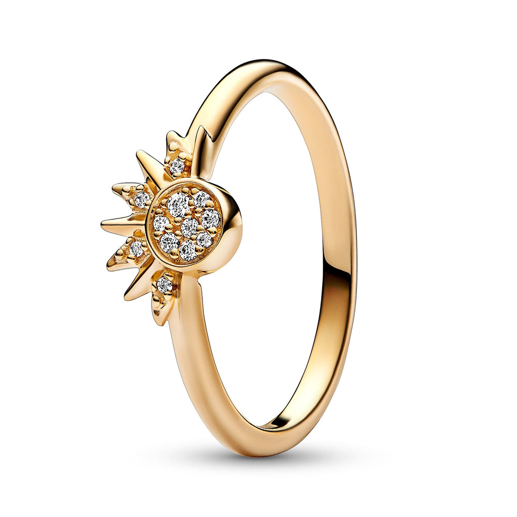 Celestial Sparkling Sun Ring