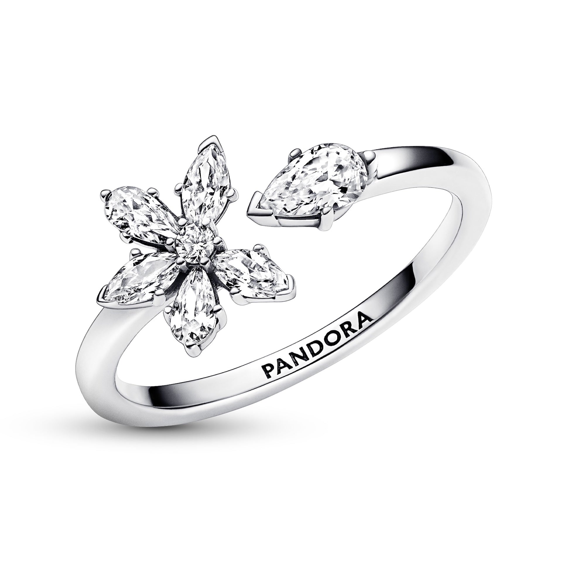 Sparkling Herbarium Cluster Open Ring