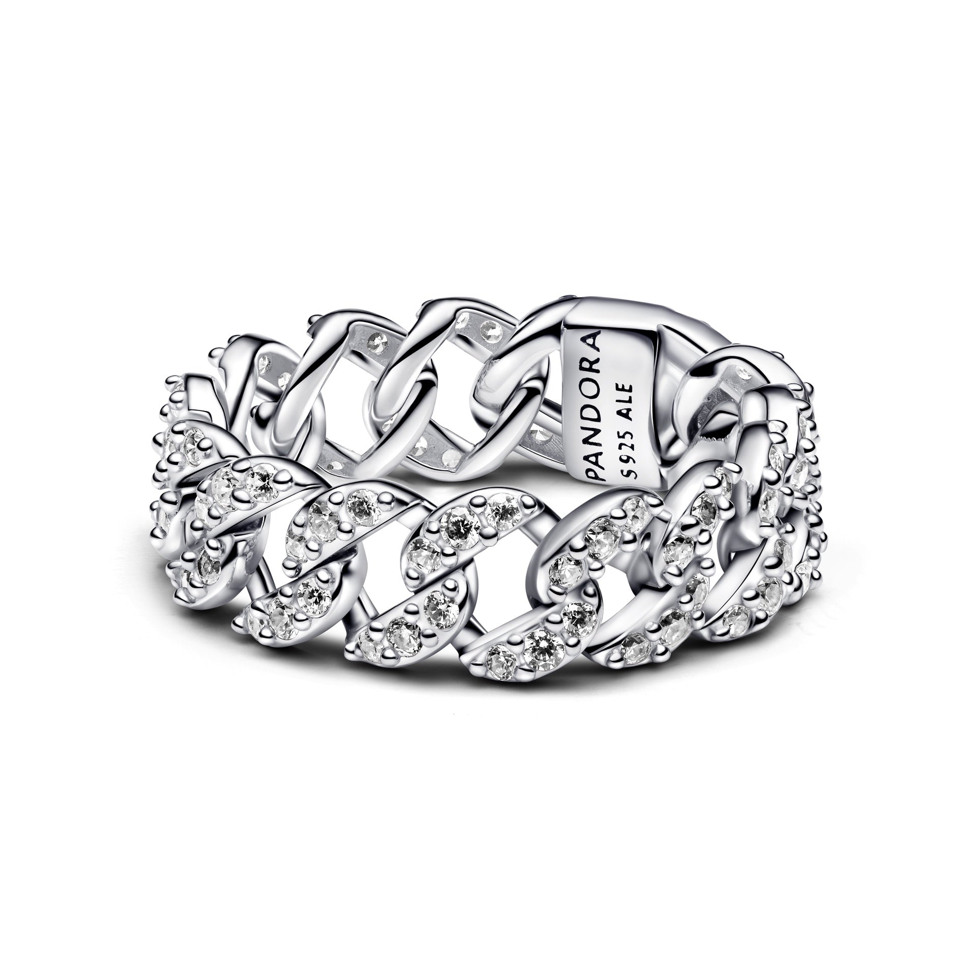 Pandora Pavé Cuban Chain Ring