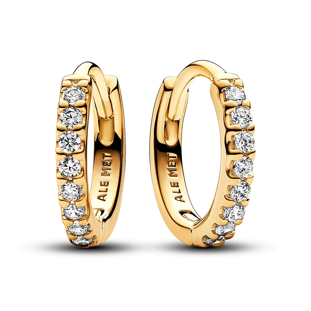 Sparkling Huggie Hoop Earrings