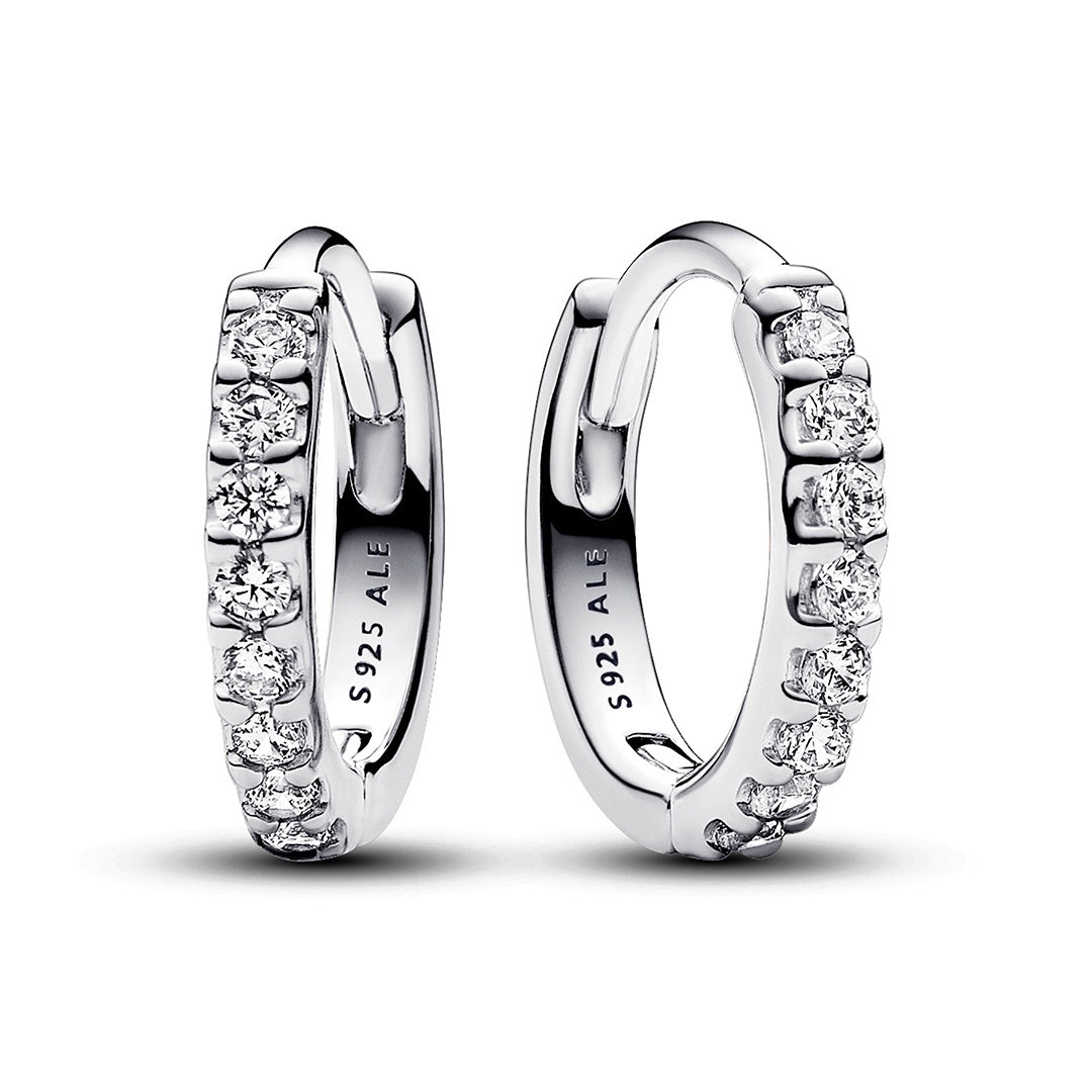 Sparkling Huggie Hoop Earrings